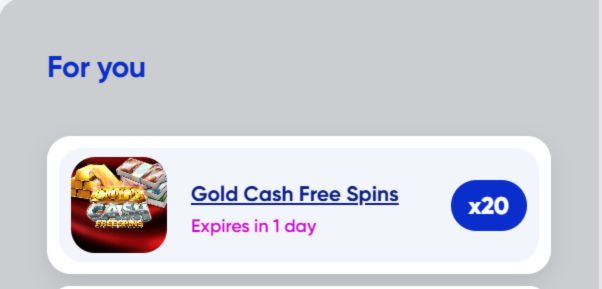 Free spins example.