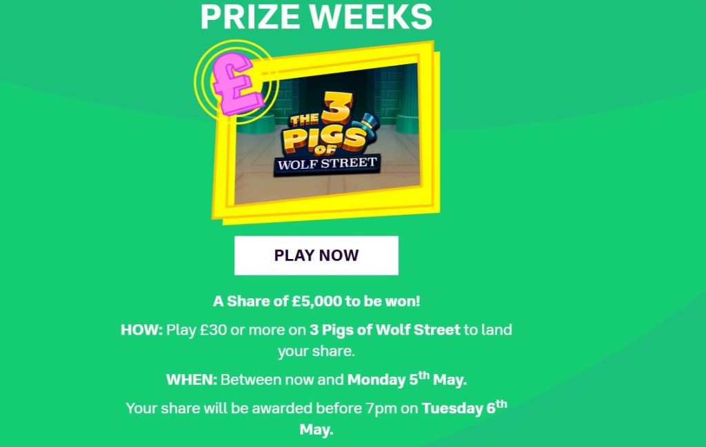 Wager get cash offer example